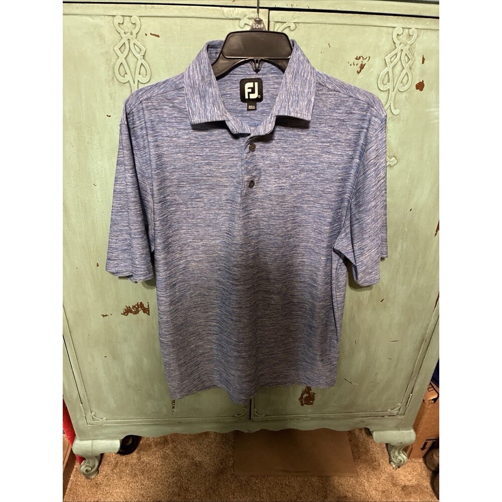 FootJoy Polo Shirt Mens Small Slub Jersey Logo Performance Classic Short Sleeve